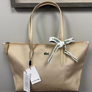Lacoste Cream Large Tote Bag